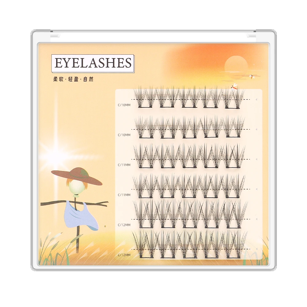 Grafting World Baby Bend Segmented Lazy Trilogy Large Capacity Natural Thickening Simulation Single Cluster False Eyelash