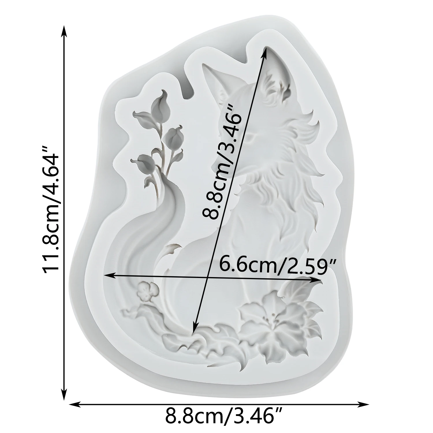 Animal Fox Silicone Molds Fox Fondant Cake Decorating Tools Cupcake Topper Chocolate Candy Resin Mold