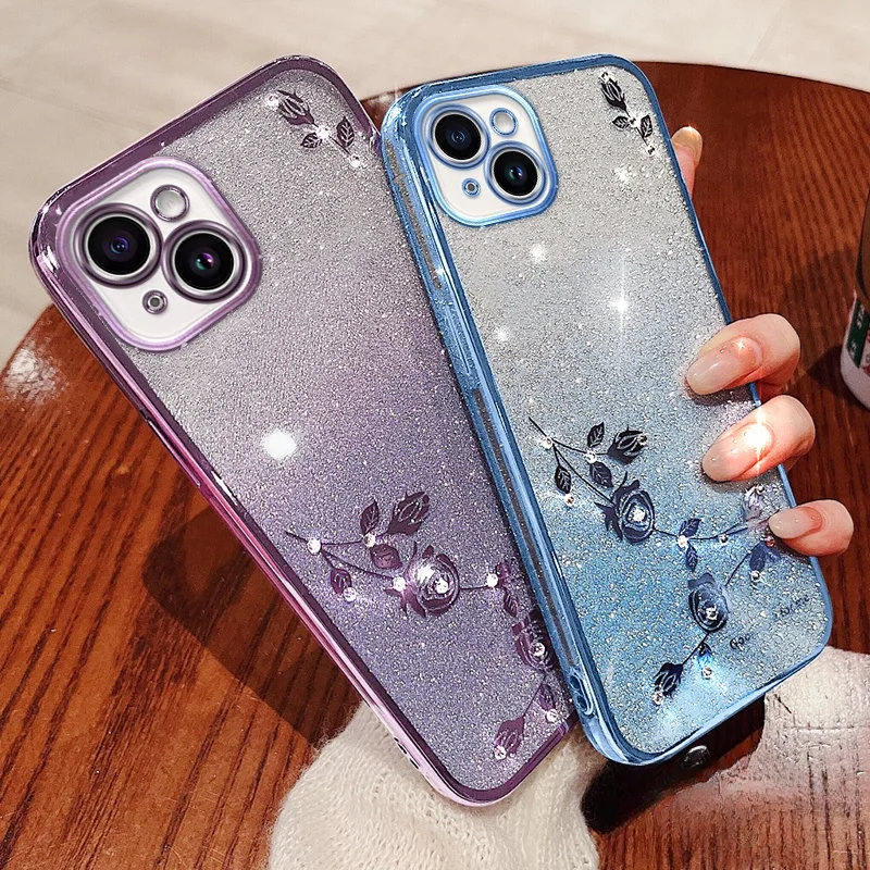 For Vivo S17 Pro S17T Vivo Y78+ Y35+ Y36 4G 5G Y55S 5G Phone Case Quality Back Cover Plating Gradient Glitter Cover image 5