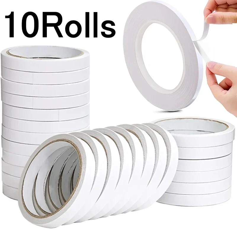 

10/1Rolls Double Sided Tapes Strong Adhesive High Viscosit Ultra-thin Strong Tape Sticker for Home Craft Office Sticky Paper