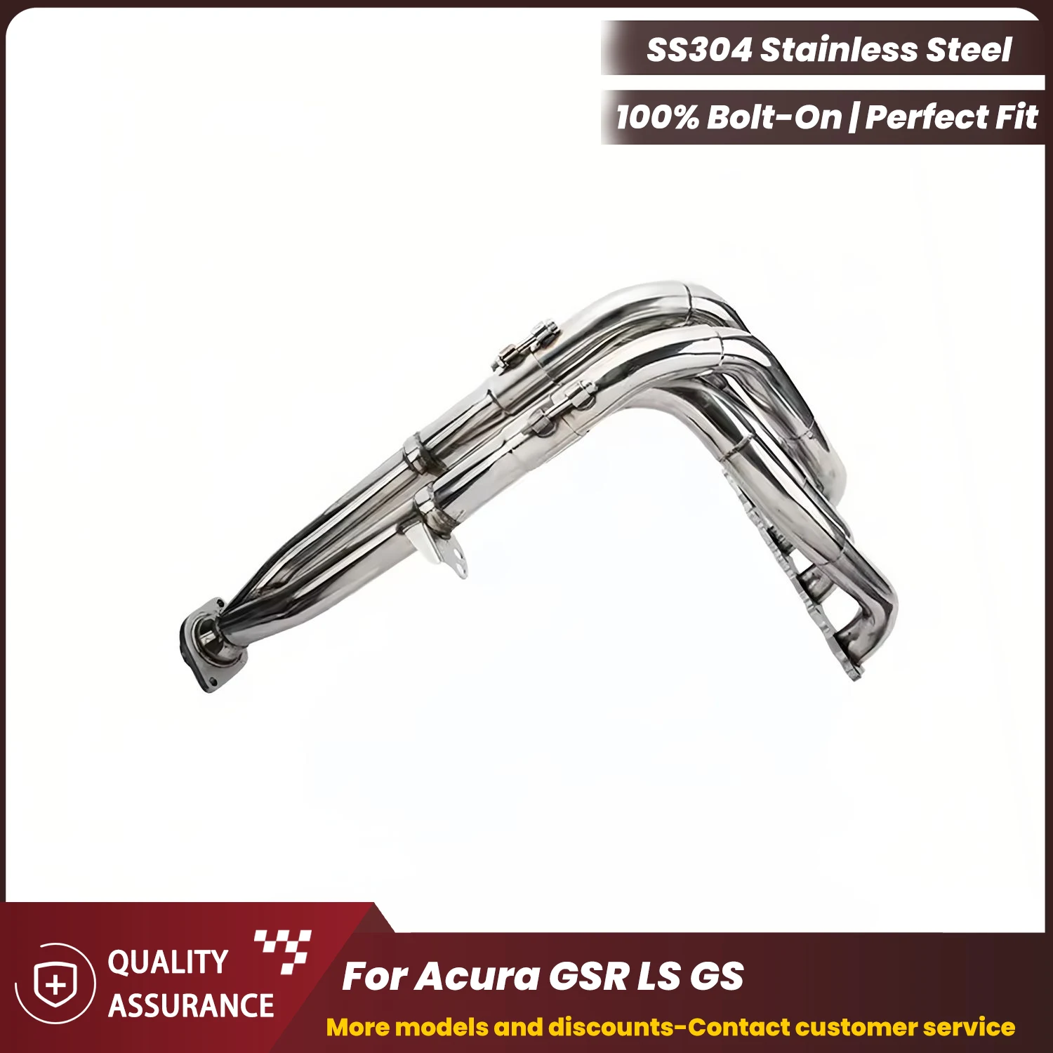 

ECCF SUS304 Sports Headers For Acura GSR LS GS Nice Collectr Aggressive Exhaust Sound High Flow Performance Upgrade