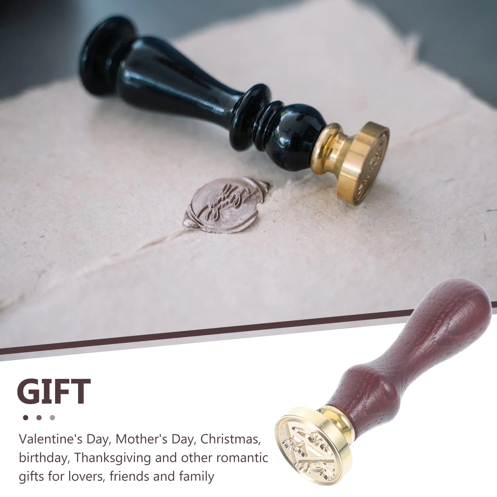 

Wax Seal Stamp Kit Personalized Letter Sticks Clear Pattern Removable Head Fits Envelopes Invitations Bags Documents Glass