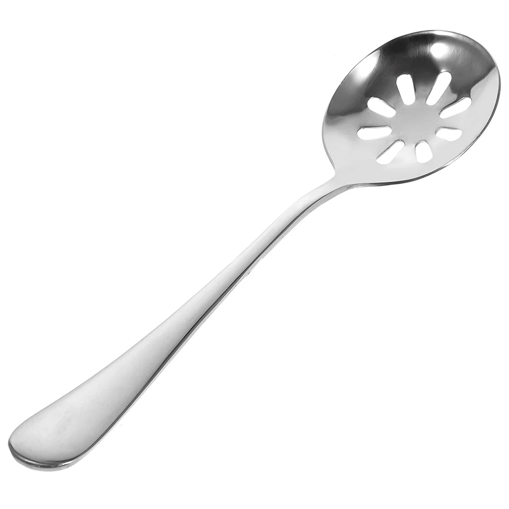 Stainless Steel Colander Spoon Perforated Cooking Reusable Serving Utensils Tablespoon Slotted Dinner