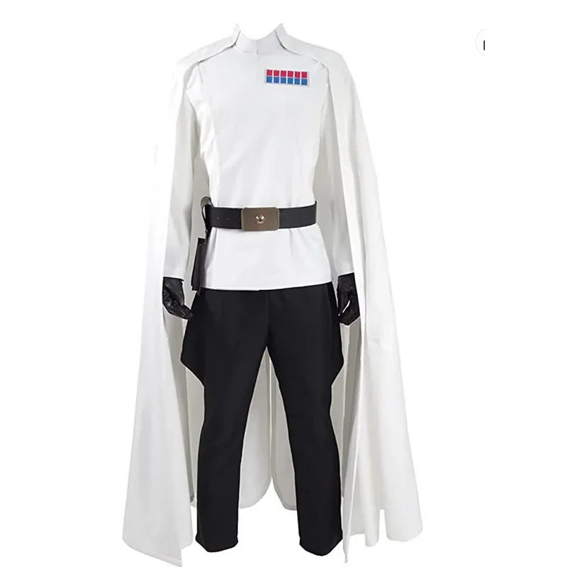 Movie Guerre Stellari Orson Krennic Cosplay Costume White Outfits Cloak Pants Suit Imperial Official Role Play Uniform Halloween