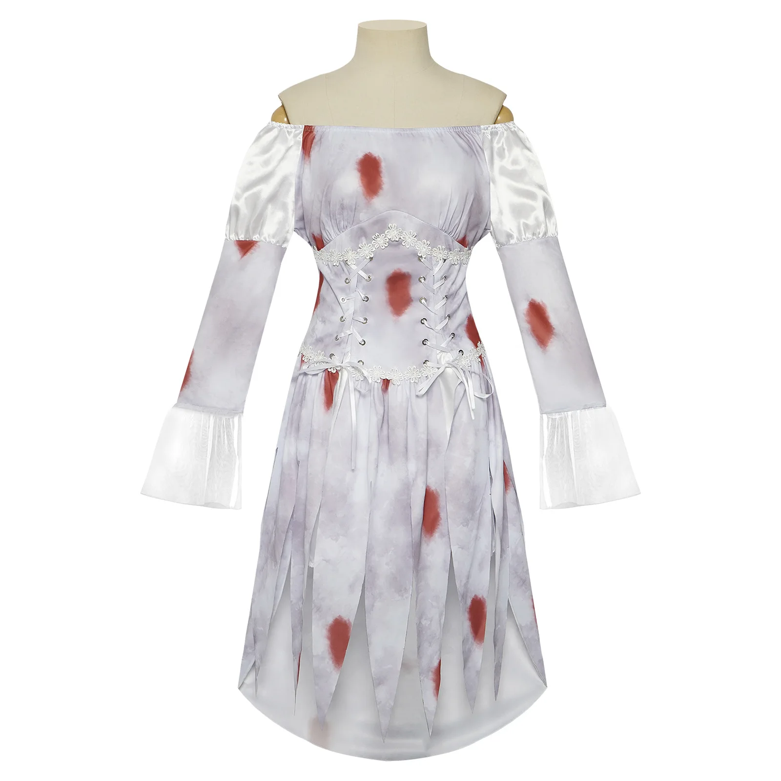 Costume de Cosplay de la Mariée Fantôme d'Horreur pour Femme Adulte, Robe de Zombie Ensanglantée, Déguisement d'Halloween et de Carnaval