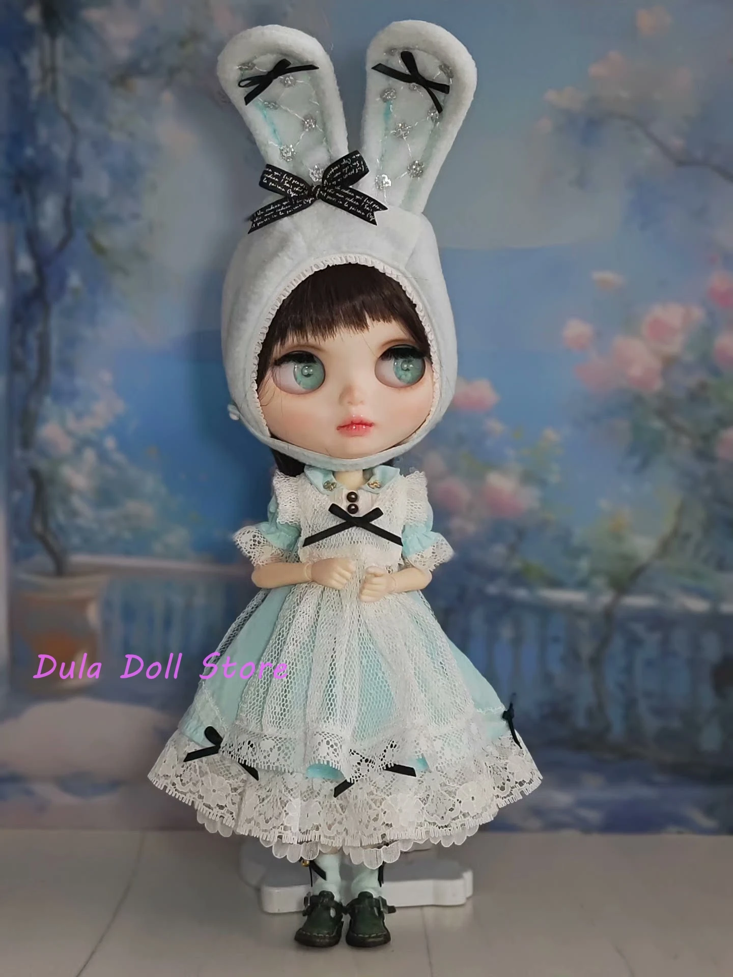 

Dula Doll Clothes Dress Blue Green Alice Set for Blythe ob24 ob22 Azone Licca ICY JerryB 1/6 Doll
