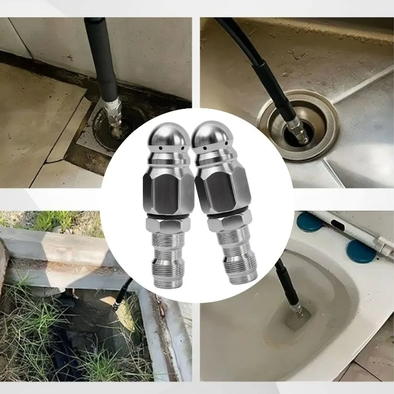 10/1개 하수구 제터 노즐 하수구 청소 도구 고압 세척기 마우스 헤드 압력 분무기 부품 세척 청소 액세서리
