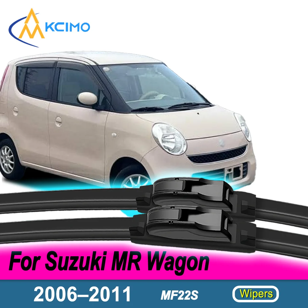 

2PCS Ultra-Silent Single-Rubber Wiper Blades for Suzuki MR Wagon MF22S 2006–2011 TPE Material-OEM Front Set 2011 2010 2009 2008