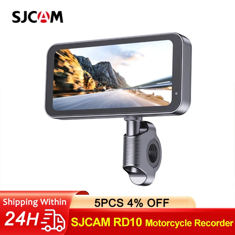 SJCAM RD10 All-in-one Creen Projection Navigation Recording Touchscreen 5G wifi support CarPlay Auto for Motorcycle Riding