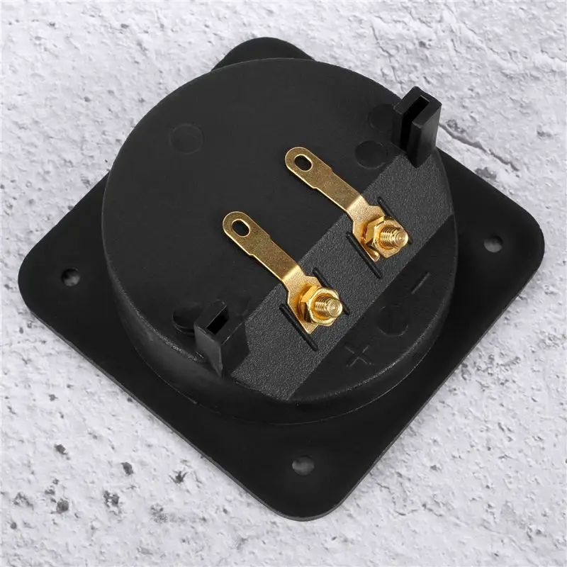【CYBER MONDAY】DIY Home Car Stereo Screw Cup Connectors Subwoofer Plugs 2-Way Speaker Box Terminal Binding Post, 2 Pcs Black
