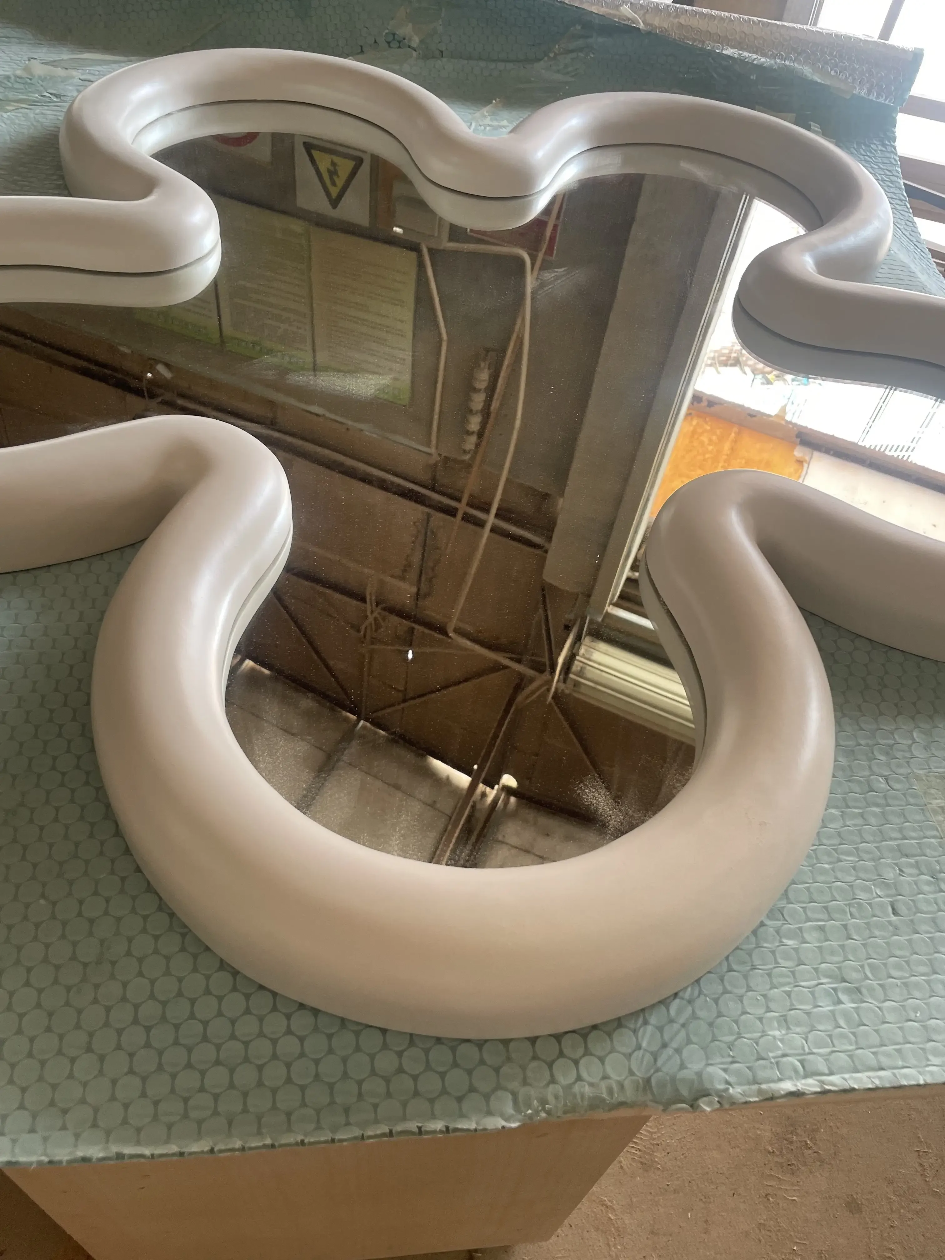 Mini Desk Mirror Modern Art Home Decoration Wooden Wall Mirror Limited Time Sale