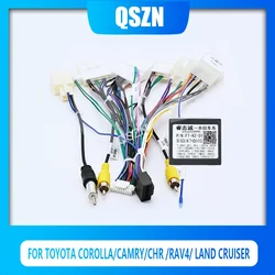 Canbus Box FT-RZ-01 para Toyota Corolla, Camry, CHR, RAV4, Land Cruiser, cablagem, cabo de alimentação, rádio do carro Android