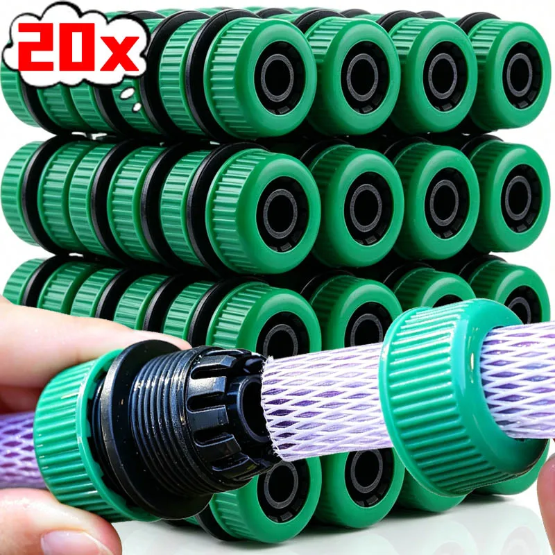 20/1x Quick Connect Kit Hose Connector Repair Irrigation Accessories Pipe Extension Connector Home Garden Watering Supplies