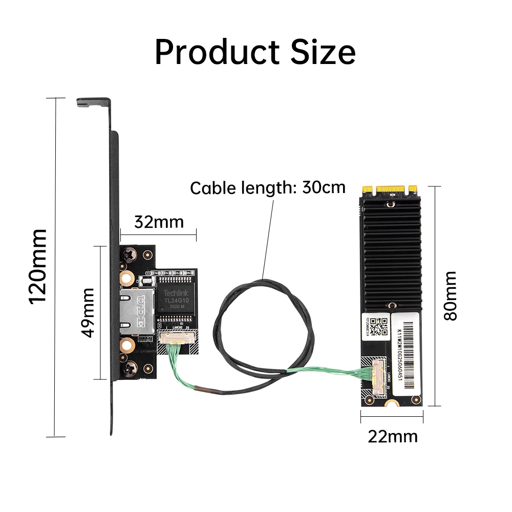 بطاقة شبكة M.2 B+M 10GbE 10G/2.5G/1Gbps RJ45 إيثرنت جيجابت Nic محول AQC113 منفذ واحد منفذ واحد لخادم الكمبيوتر المكتبي