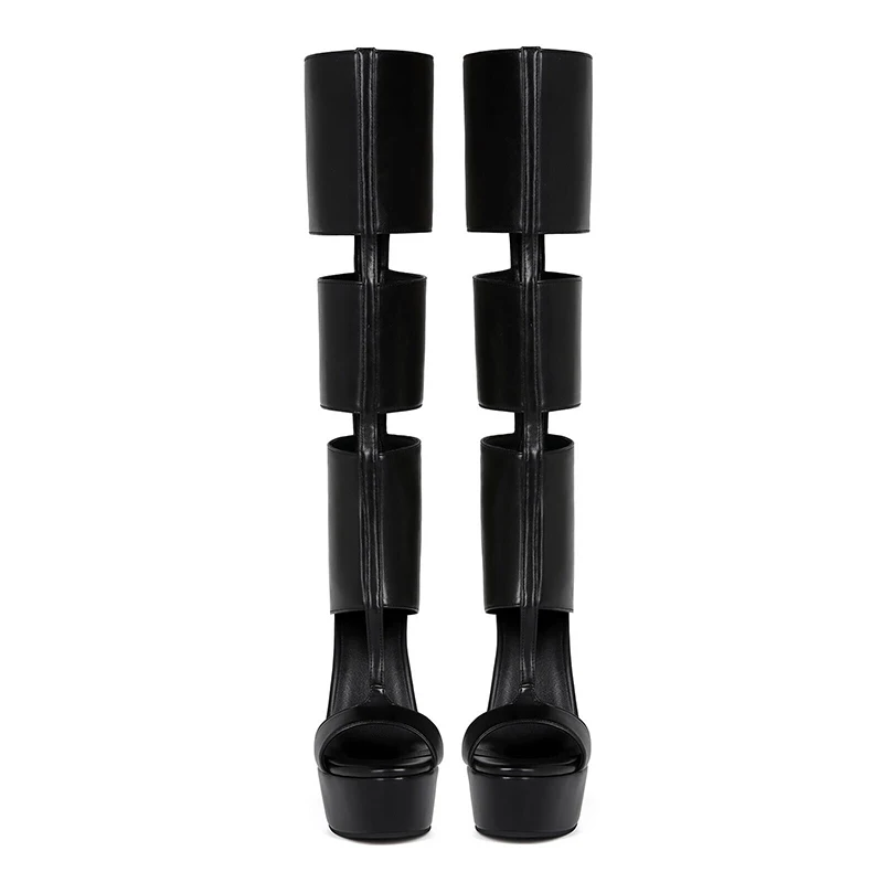Summer sexy high heel platform women sandal belt peep toe night party sandal - Image 4