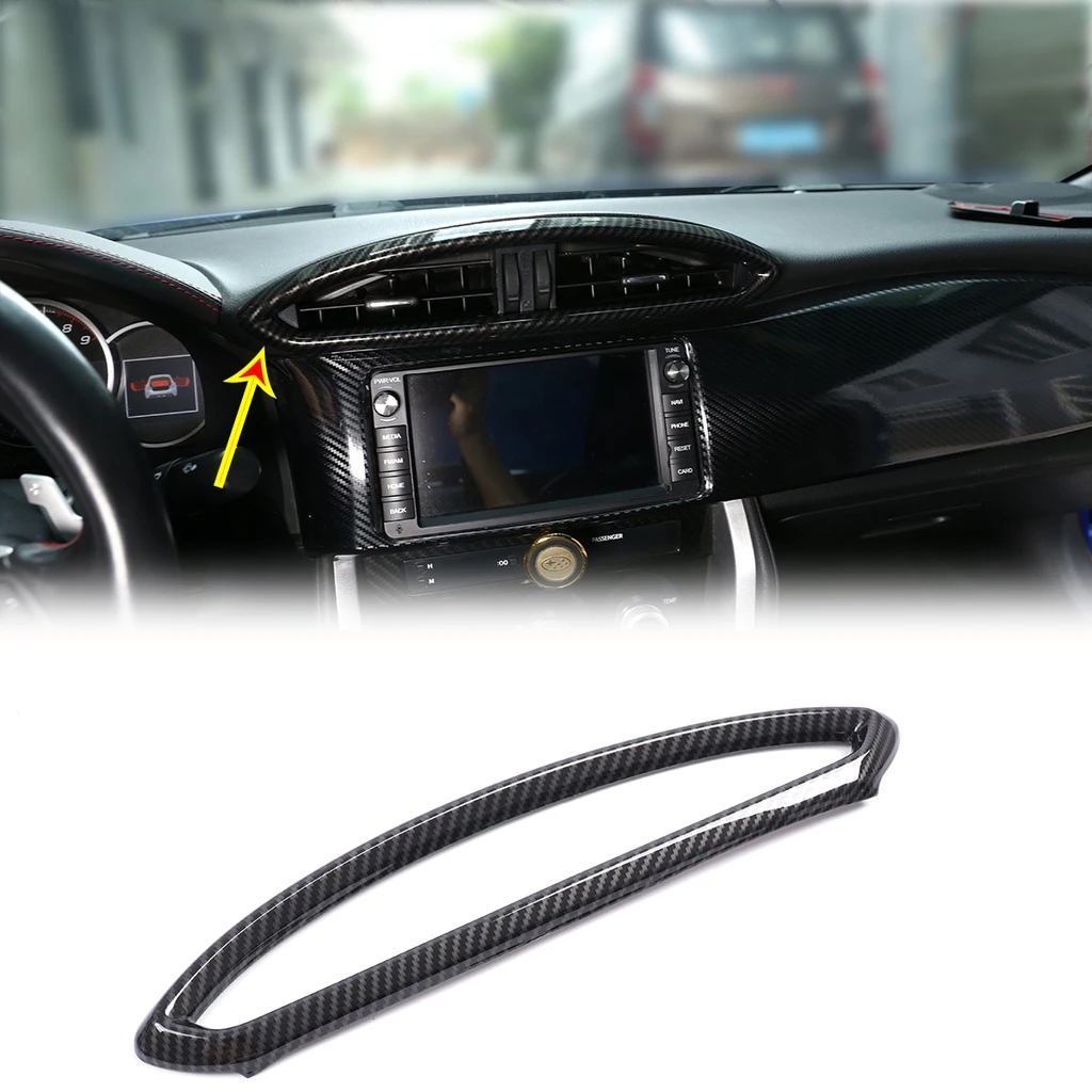 Carbon Fiber ABS Air Vent Outlet Trim Cover Self Adhesive Interior Tuning Accessories For Subaru BRZ Toyota 86 2013 2020