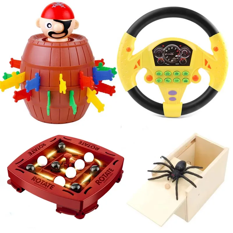 

New Funny Pirate Barrel Toys Lucky Game Jumping Pirates Bucket Sword Stab Pop Up Tricky Toy Family Jokes For Child Kid Gift