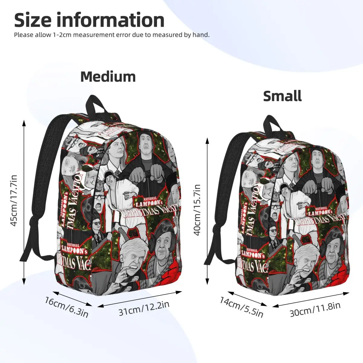 National Lampoon's Christmas Vacation Tribute Art Backpack Daypack Large Capacity BookBag School Bag Shoulder Bags for Men Women