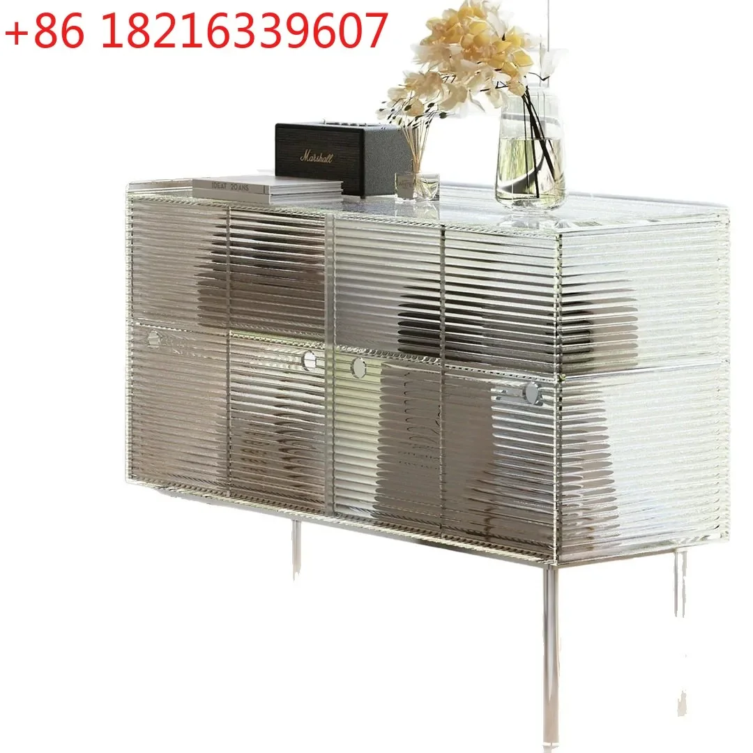 YAO acrylic dining side cabinet, sofa wine cabinet integrated against the wall, multi-functional tea cabinet modern and simple