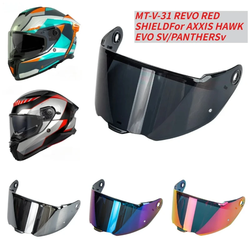 CCUUD Fits For MT AXXIS HAWK EVO SV PANTHER SV Helmet, MT-V-31 Color Visor Replacement Shield Lens Parts