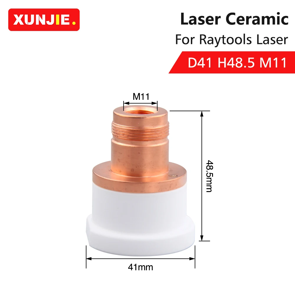 Imagem -02 - Xunjie-raytools Laser Suporte de Bico de Cerâmica Conecte a Peça Cerâmica para Raytools Bs12k D41 H48.5 M11