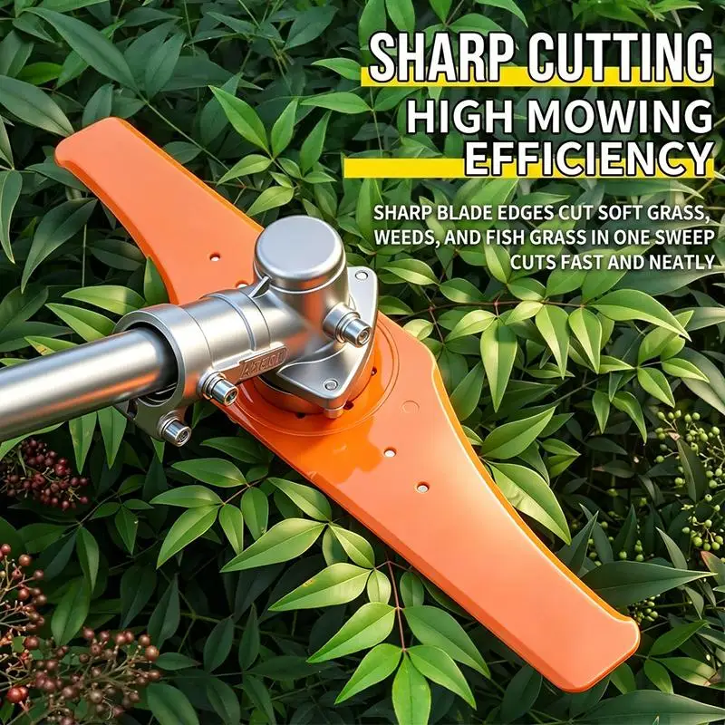 Universal Nylon Brush Cutter Head, 2T/3T Trimmer Blade Replacement, 25.4mm Arbor, Fits Gas & Electric Lawn Mowers Grass Trimmers