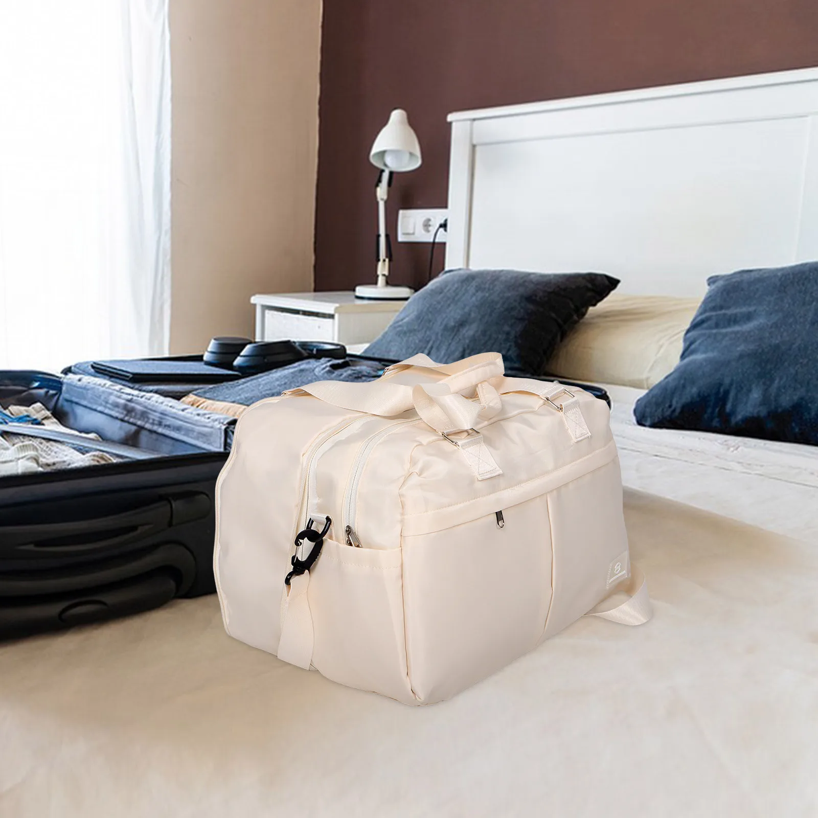 حقيبة حمل رياضية ذات سعة كبيرة للفصل الجاف والرطب قابلة للتوسيع لصالة الألعاب الرياضية والسفر للنساء والرجال والرحلات القصيرة حقيبة ظهر للنساء