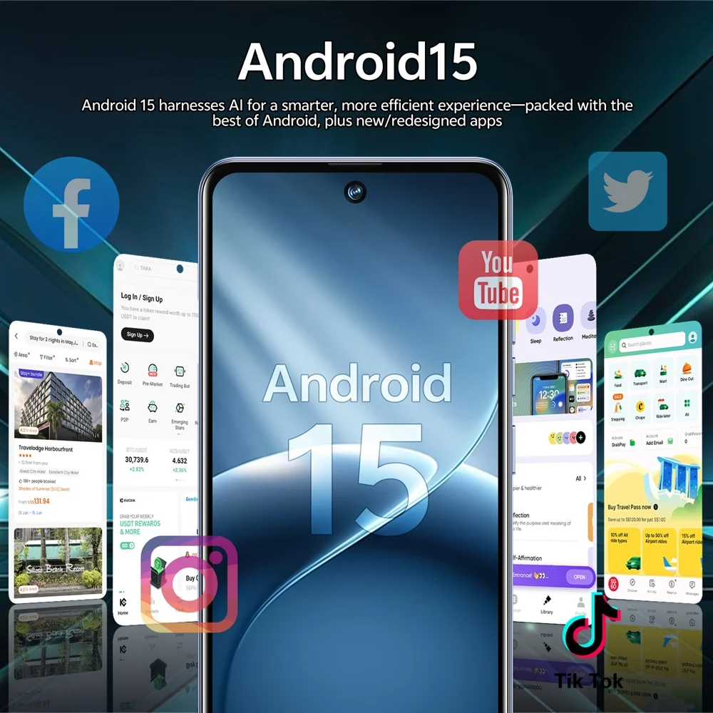 K-Touch Hot S26 Ultra 22G+2TB Smartphone Android 15 Cell Phone 7.3HD Mobile Phones 5G Dual SIM 8000mAh 16+48MP Camera Cellphones