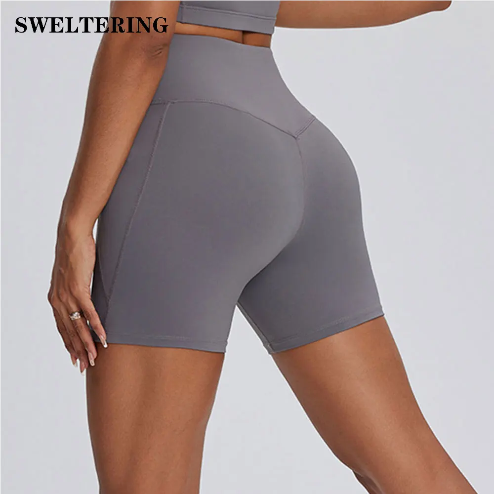 

Yoga Shorts Women Butt Lifting Workout Tights Slim High Waist Fitness Pants Elastic Cycling Shorts Running Leggings Sportswear