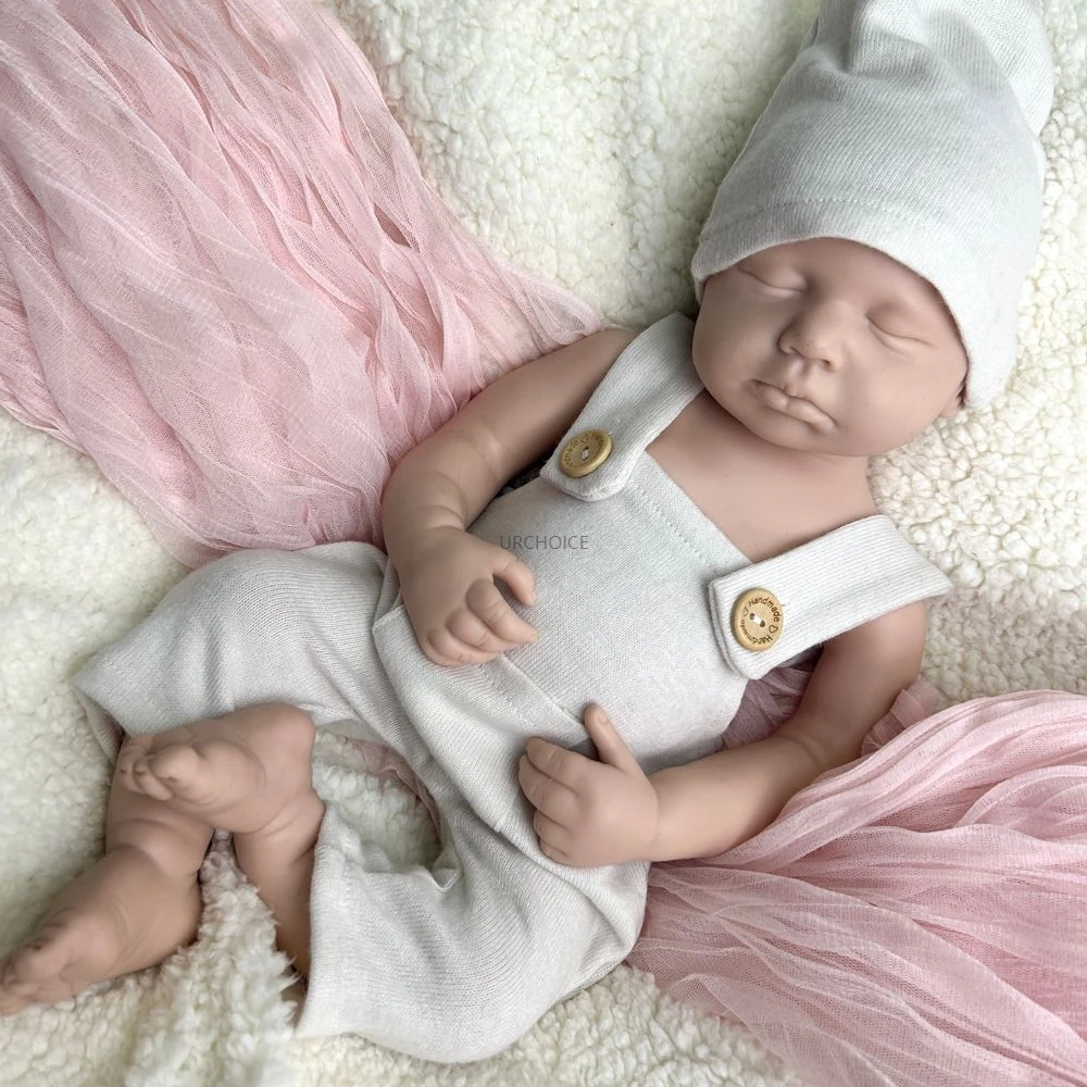 

20" Silicone Reborn Baby Girl/Boy Loulou Full Body Solid Soft Realistic Handmade Washable Newborn Doll For Kids Collectibles