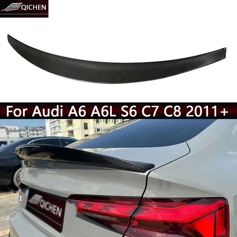 

Для Audi A6 A6L S6 C7 C8 2011+ карбоновые задние спойлеры-плавники, направляющие крылья, дефлекторы, аксессуары для автомобиля, обвес