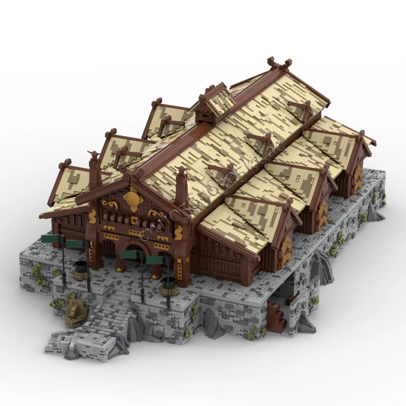 15804 PCS MOC Famous Movies Series Golden Hall Model Technology Building Block Creative For Kids Toys Educational Christmas Gift