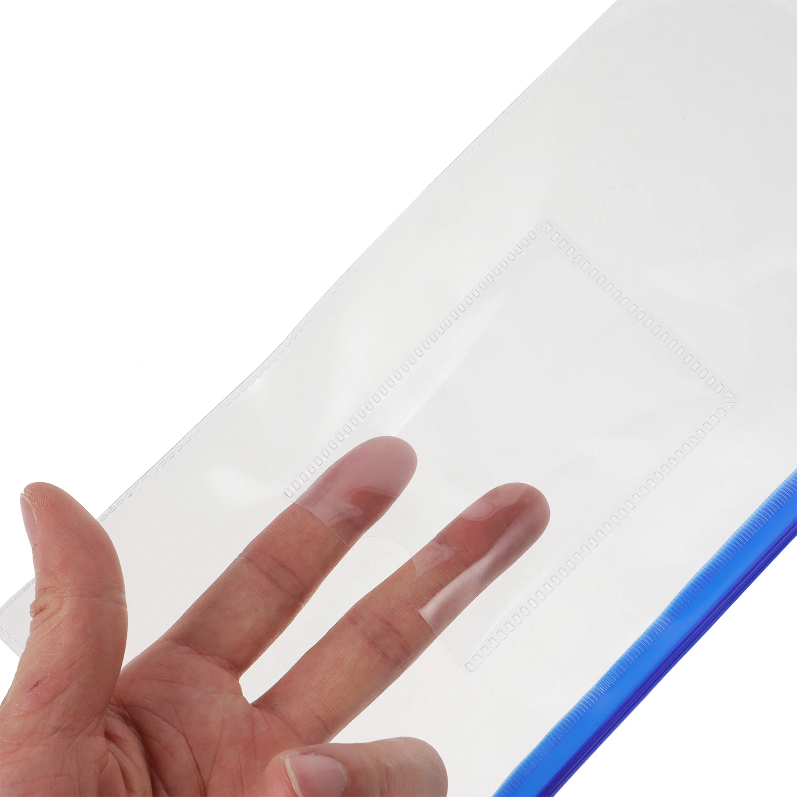 

10 Pcs Pencil Case File Bag Transparent Pouch Storage Bags with Zipper Holder Clear White Zippered Pouches