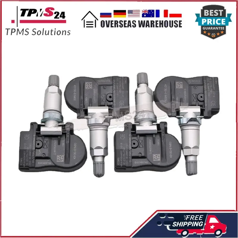 4PCS For Suzuki Alto Baleno Cultus Grand Vitara II Ignis Jimny Kizashi Swift SX4 TPMS TIRE PRESSURE SENSOR 433MHz 43130-61M00