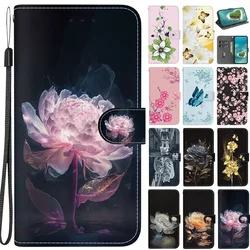 New Painted Case for Xiaomi Poco M6 X6 C65 Pro Wallet Case Xiomi Mi PocoM6 PocoX6 Pro PocoC65 Cartoon Flower Leather Book Cover