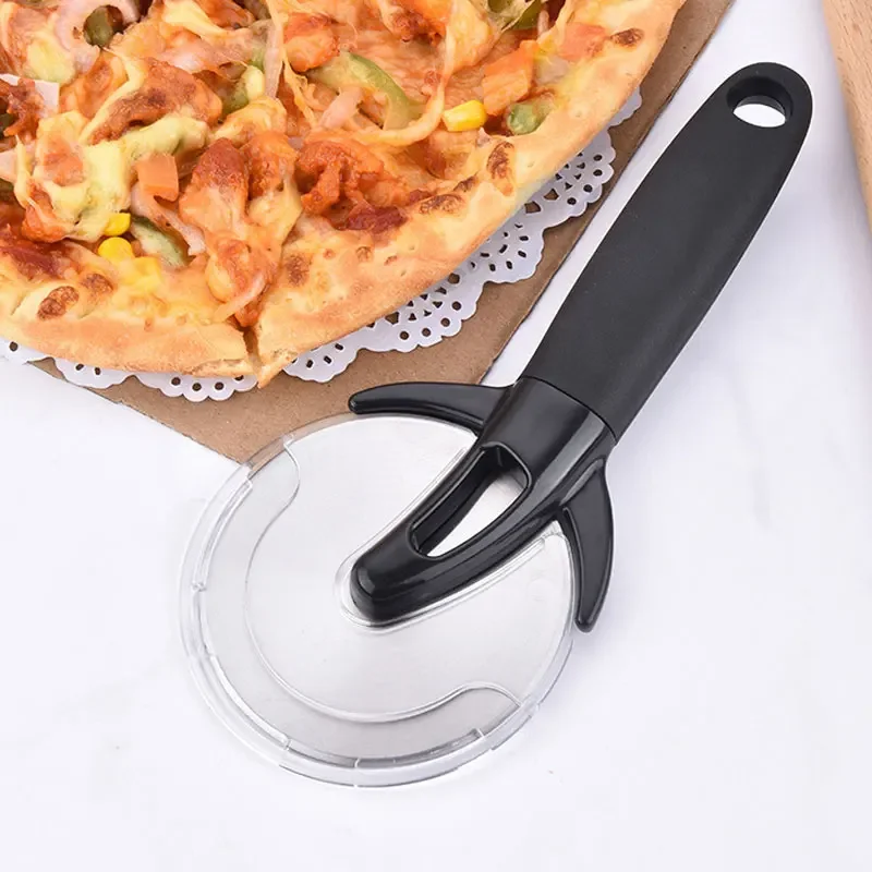 

Premium Kitchen Pizza Cutter Wheel Knife ABS Handle Super Sharp Stainless Steel Pizza Slicer With Protective Cover