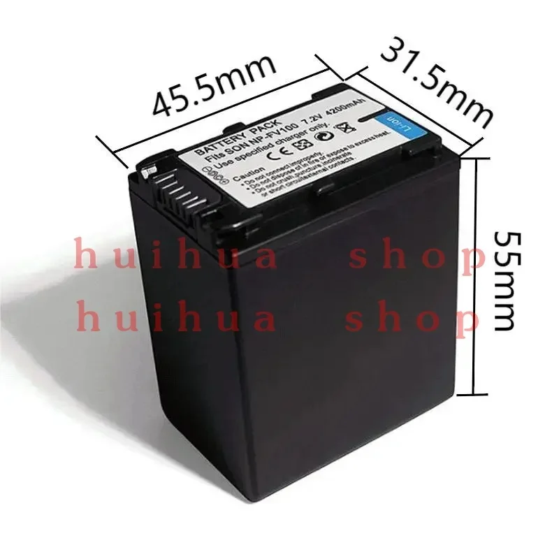 4200mah NP-FV100 NP FV100 rechargeable Battery For Sony NP FV30 FV50 FV60 FV70, PXW Z90 X70 NEX-VG30E HXR NX70 NX80 MC80 1Pcs zm