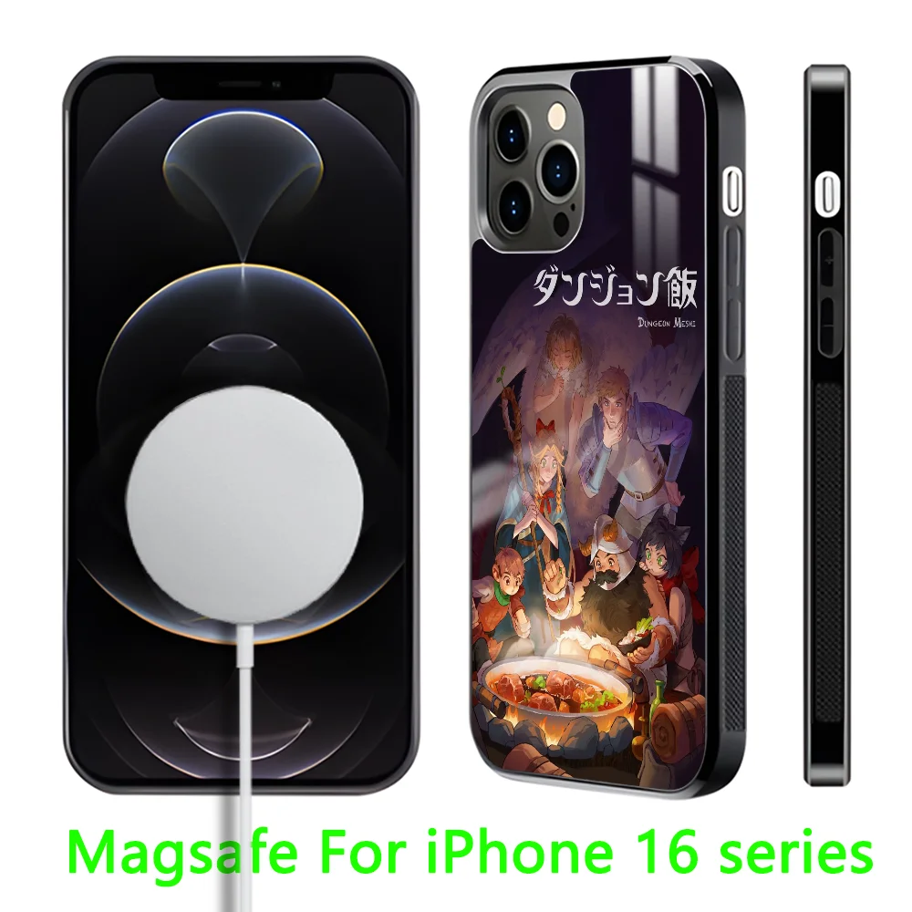 Anime D-Delicious in Dungeon Phone Case For iPhone 16 15 14 13 12 11 Pro Max Plus Mini Magnetic Magsafe Wireless Charging Cover