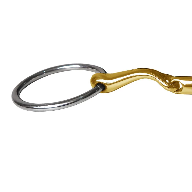 135mm Double Broken Jointed Mouth With Elliptical Link Horse Bit Gag eggbutt bit Snaffle Bite Stainless Steel Horse Equipment