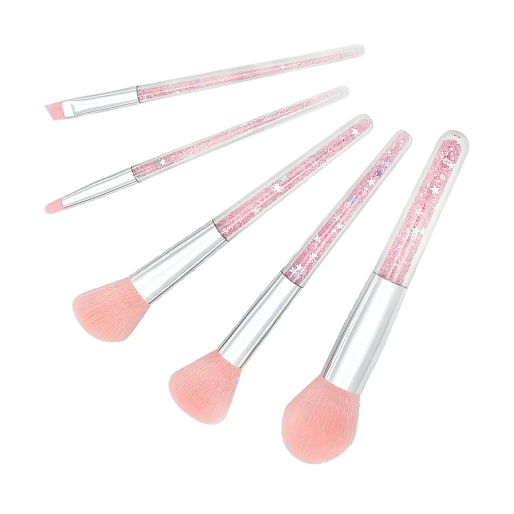 5-teiliges 1-Set Make-up für Damen, Premium-Kosmetik-Pinsel-Set, kein Ausfallen, dichte Borsten, professionelle Make-up-Tools, Puderpinsel für den Alltag