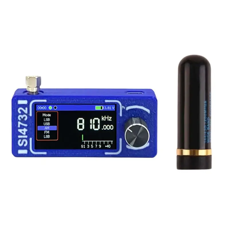 A97I-SI4732 All Band DSP Radio Receiver 0.5-108Mhz FM AM SSB LSB USB ESP32-S3 Radio With Antenna SW MW VHF Radio B