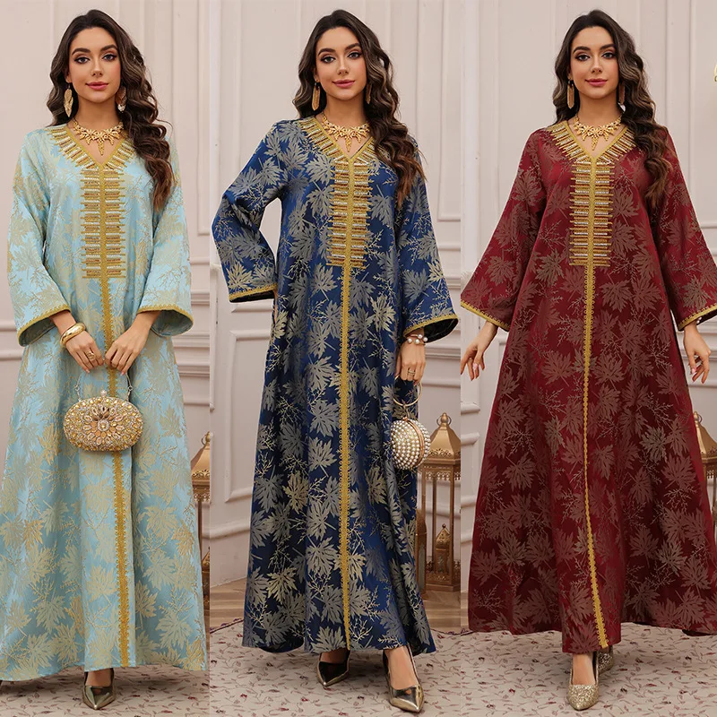 

Eid Women Dress Muslim Abaya Embroidery Long Dresses Dubai Vestidos Largos Party Caftan Jalabiya Ramadan Kaftan Arab Robe 2025