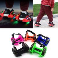 Adjustable Heel Wheel Roller Sports Rollerskate Shoes Trainer Wheels Light Up LED Roller Skating Shoes Exerciser for Kids Child