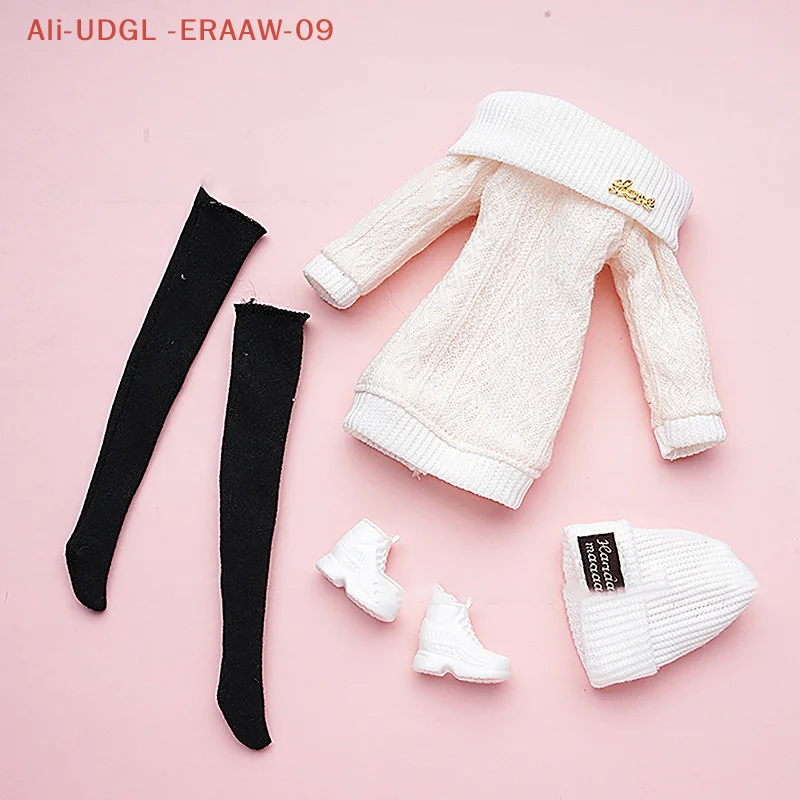 1 set 30 cm poppenkleertjes pak aankleden accessoires trui hoed kousen pak meisje speelhuis speelgoed