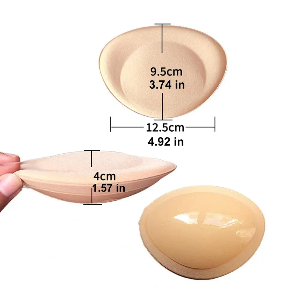 4cm 두꺼운 브래지어 패드 삽입 재사용 가능한 끈적 브래지어 삽입 접착제 푸시 업 풀러 바스트 삽입 리프트 비키니 패딩 유방 확장기