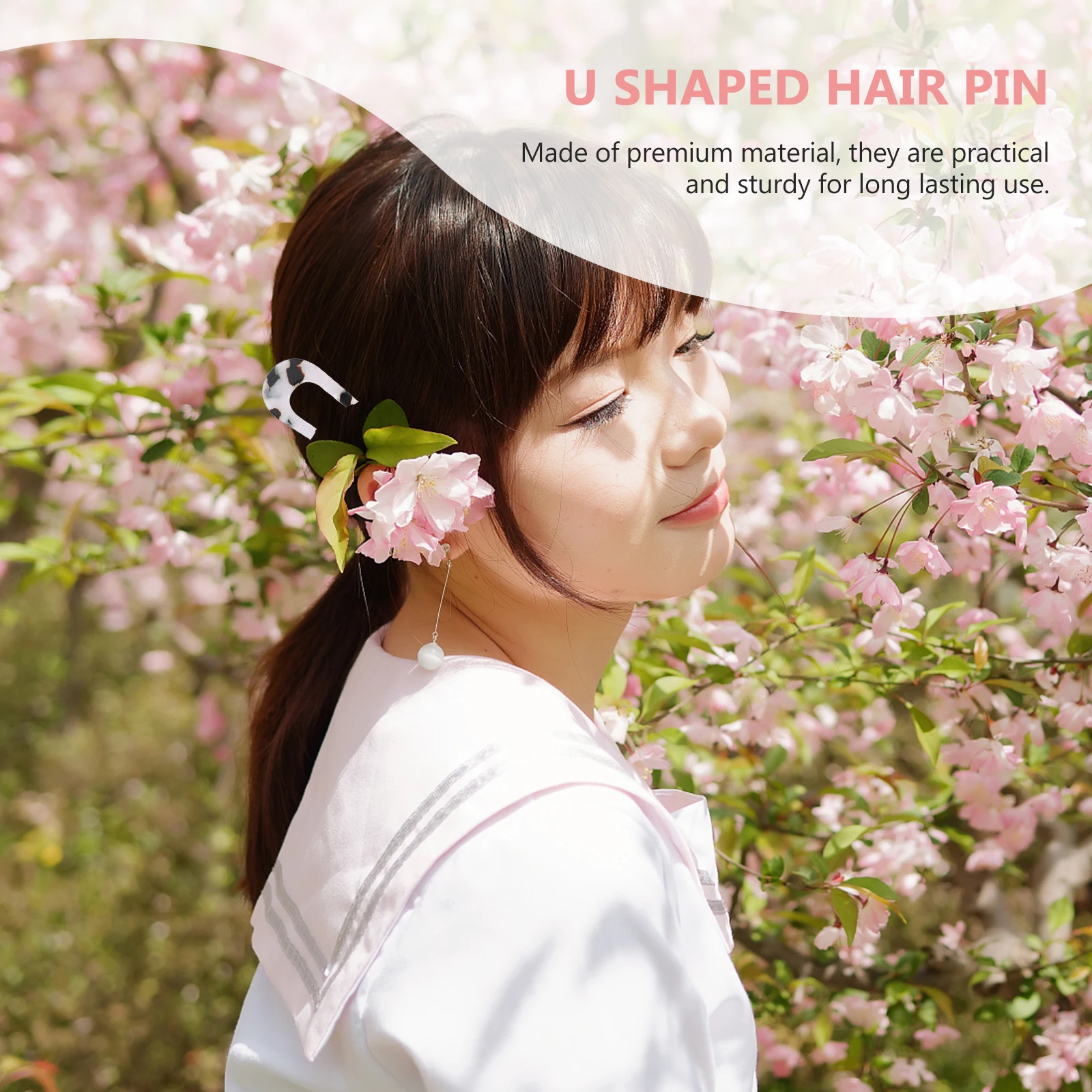 

10 Pcs Acetate Hairpins U Shaped Forks Retro French Style Decorations Practical Accessories Sturdy Use Matching Clothes Hair