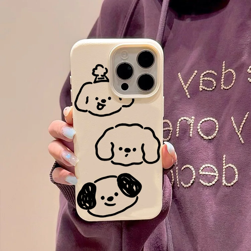 Cartoon Painted Phone Case For iPhone 16 15 14 13 12 11 Pro Max 16 15 14 Plus Cover Shockproof Drop-resistant Protective Bumper