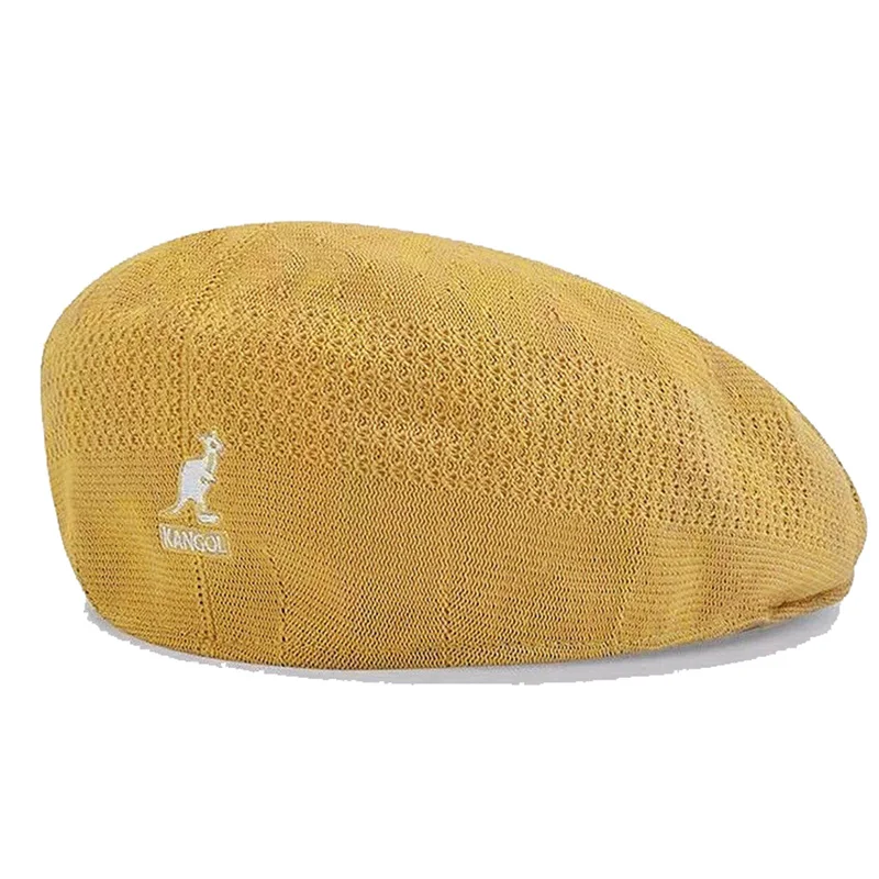 58-60 cm Luxe Wollen Baret Hoed Vrouwen Mannen Vier Seizoenen Gebreide Dunne Ademende Mesh Baretten Herfst Winter Beanie sterren Dezelfde Stijl - afbeelding 1