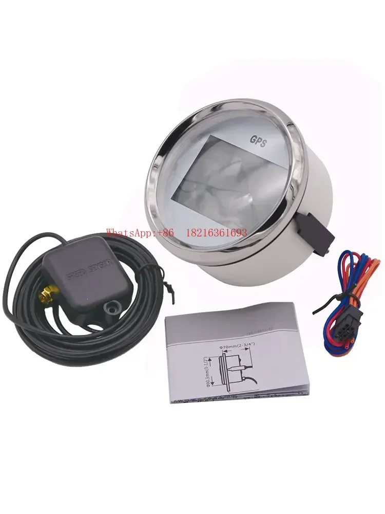 Marine Speedboat General Instrument Belt Digital Display Electronic Speedometer 85mm Modified Speed Odometer