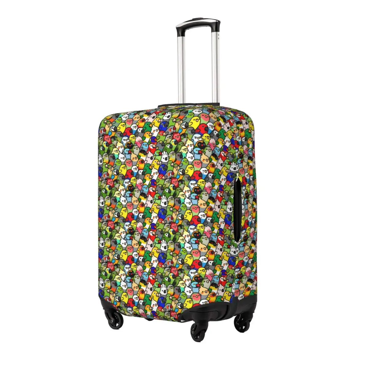 Cute Birds Parrot Suitcase Cover Cruise Trip Protection Holiday Fun Luggage Case